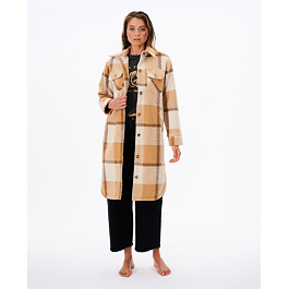 Bunda Rip Curl BREEZE CHECK JACKET  Camel 