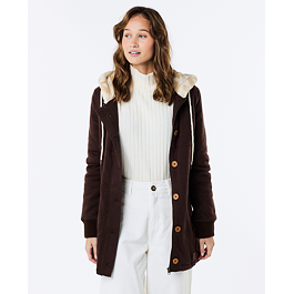 Mikina Rip Curl NEW VAMOS LONG FLEECE Dark Brown 