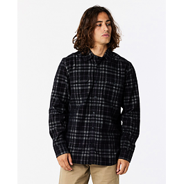 Košile Rip Curl SWC CORD PLAID SHIRT Washed Black 