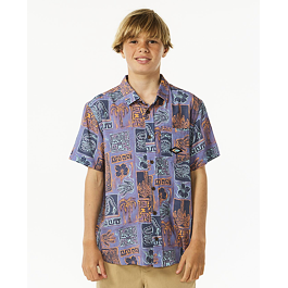 Košile Rip Curl LOST ISLANDS SS SHIRT - BOYS Multico
