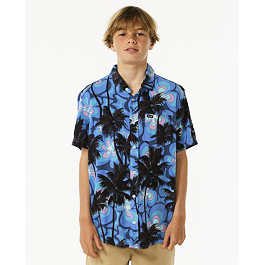Košile Rip Curl BARREL KILLA S/S SHIRT-BOY Blue Yonder