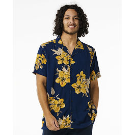 Košile Rip Curl ALOHA HOTEL S/S SHIRT Washed Navy
