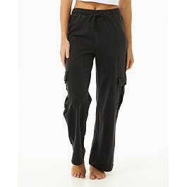 Tepláky Rip Curl BLOCK PARTY TRACK CARGO Washed Black