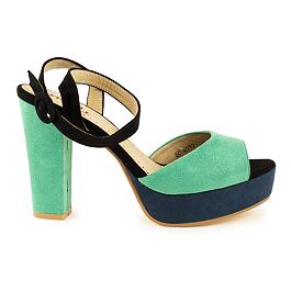 sandály Next Luxusní zeleno-modro-černé sandály green