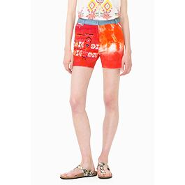 šortky Desigual Lilas rojo cola