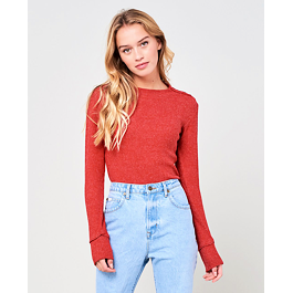 Tričko Rip Curl COSY LS CREW TEE  Baked Apple Mar