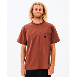 Tričko Rip Curl QUALITY SURF PRODUCTS PKT TEE  Dusted Chocolat