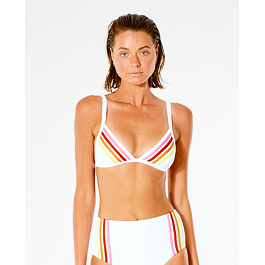 Plavky Rip Curl WAVE SHAPERS STRIPE BANDED TRI White 