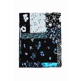 šátek Desigual Patch Rectang azul ultramar