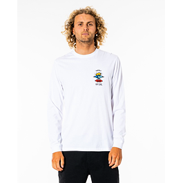 Tričko Rip Curl SEARCH ICON L/S TEE  White 