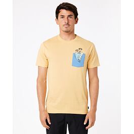 Tričko Rip Curl INDA POCKET TEE Washed Yellow 