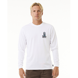 Tričko Rip Curl VAPORCOOL SEARCH STACK L/S TEE White