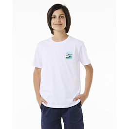 Tričko Rip Curl SURF REVIVAL LINED UP TEE-BOY White