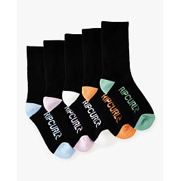 Ponožky Rip Curl SCHOOL CREW SOCK 5-PK - BOY Multicolor