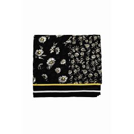 šátek Desigual Mixing Flower Rectang negro