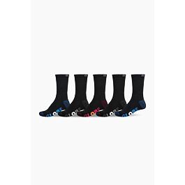 Ponožky Globe YOUTH MULTI STRIPE CREW SOCKS Black/Assorted