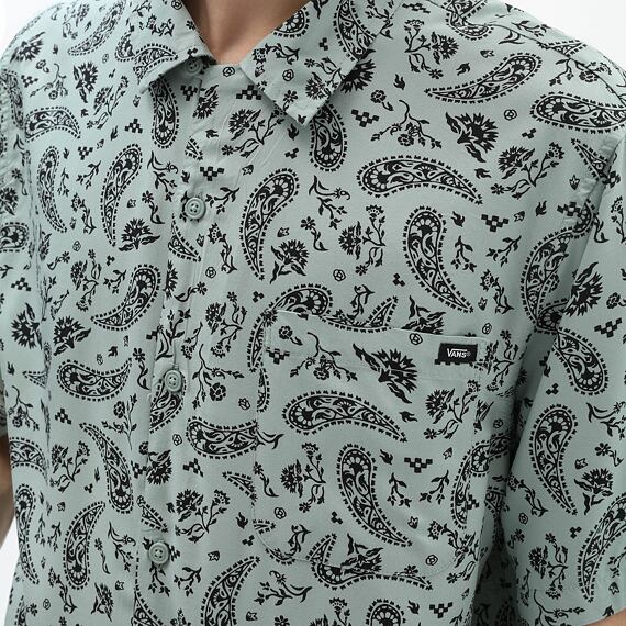 Košile Vans BANDANA PAISLEY WOVEN Green Milieu