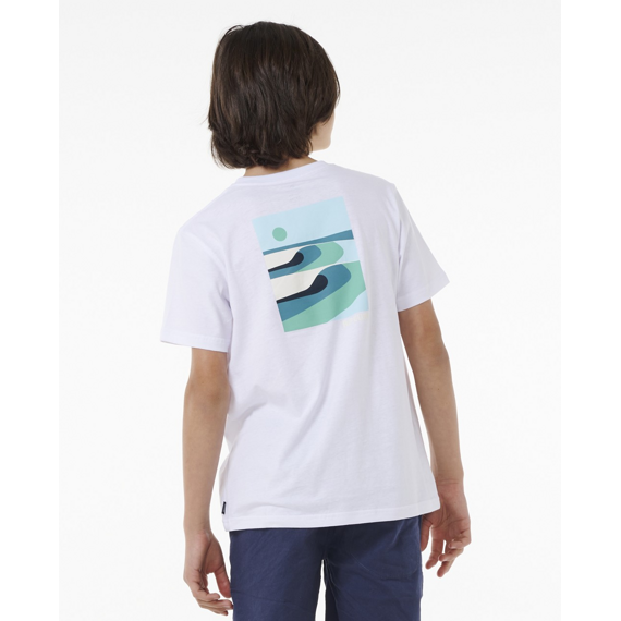 Tričko Rip Curl SURF REVIVAL LINED UP TEE-BOY White