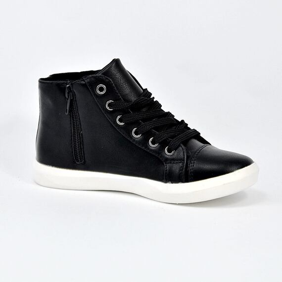 kotníkové boty Next Stylové chlapecké kotníkové boty černé barvy s bočními ozdobnými prvky black