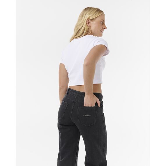 Kalhoty Rip Curl AGGIE RELAXED JEANS Black