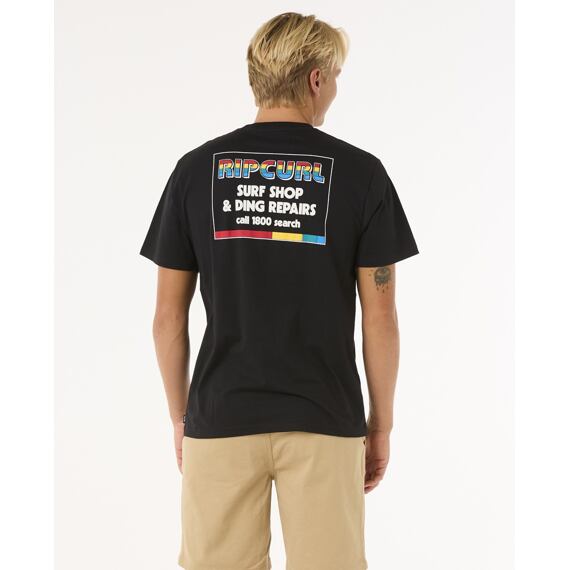 Tričko Rip Curl SURF REVIVAL DING REPAIR TEE Black