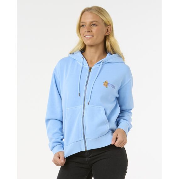 Mikina Rip Curl LA JOYA RELAXED ZIP THRU Mid Blue