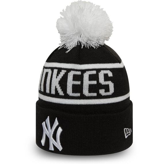 Zimní čepice New Era KULICH NEW ERA MLB BOBBLE KNIT NEYYAN Blkwhi
