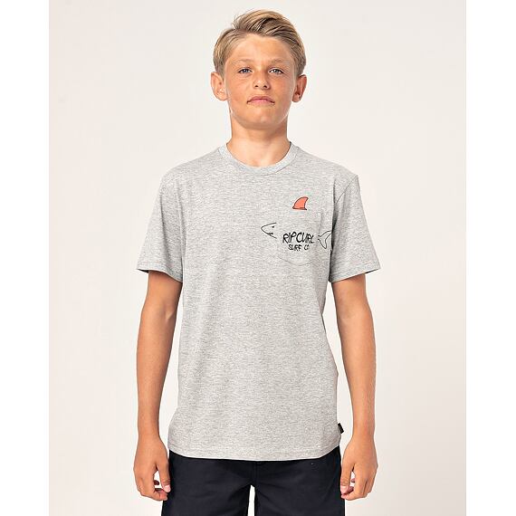 Tričko Rip Curl WHAT'S IN MY POCKET SS TEE Grey Marle