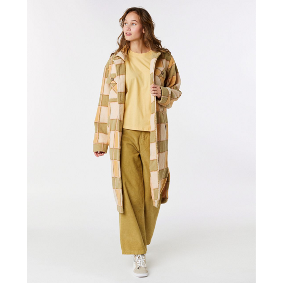 Bunda Rip Curl LONG LINE CHECK JACKET Khaki 