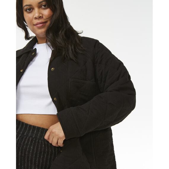Bunda Rip Curl PREMIUM SURF QUILTED JACKET Black