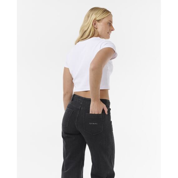 Kalhoty Rip Curl AGGIE RELAXED JEANS Black