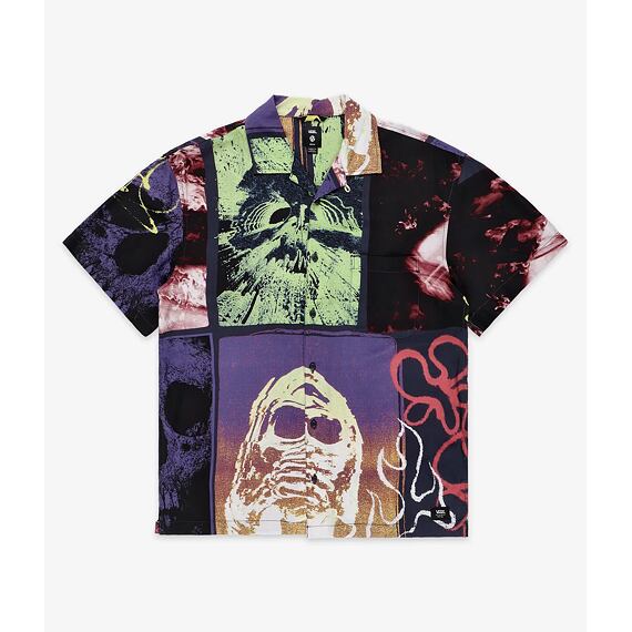 Košile Vans PROSPECT COLLAGE SS WOVEN Parisian Night