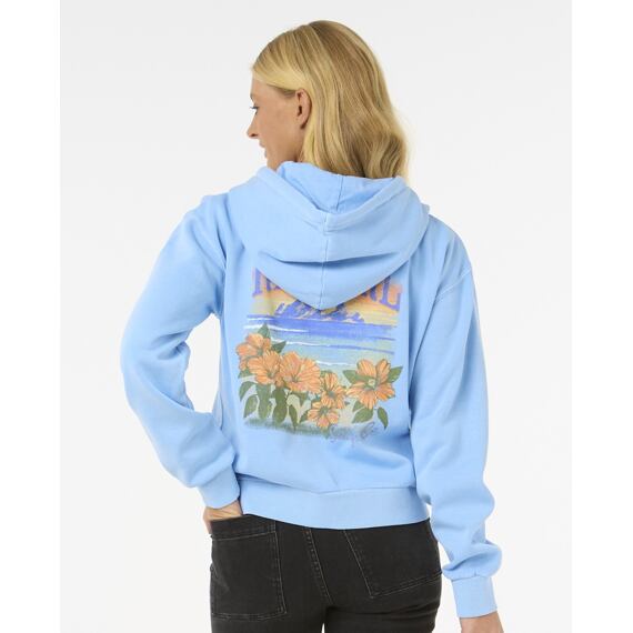 Mikina Rip Curl LA JOYA RELAXED ZIP THRU Mid Blue