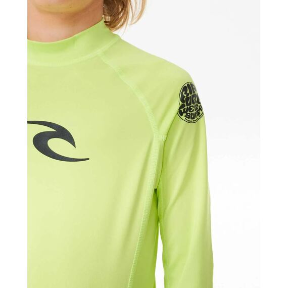 Lykra Rip Curl BRAND WAVE UPF L/S-BOY Lime