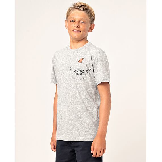 Tričko Rip Curl WHAT'S IN MY POCKET SS TEE Grey Marle