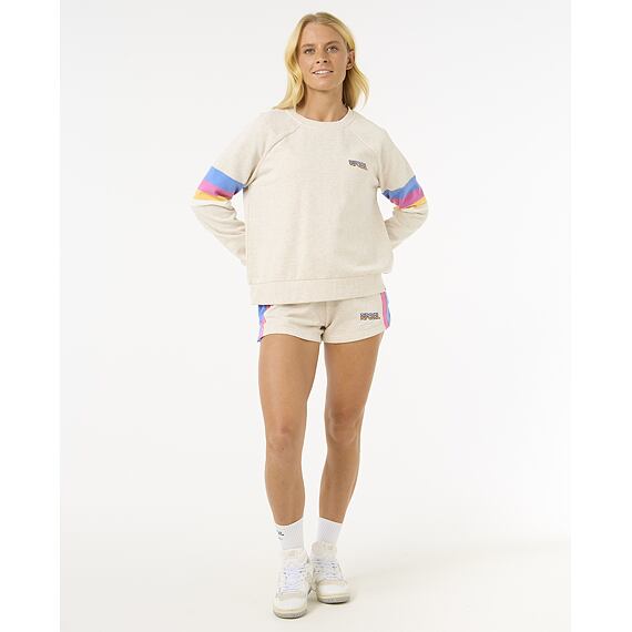 Mikina Rip Curl LAS DALIAS RAGLAN CREW Oatmeal Marle