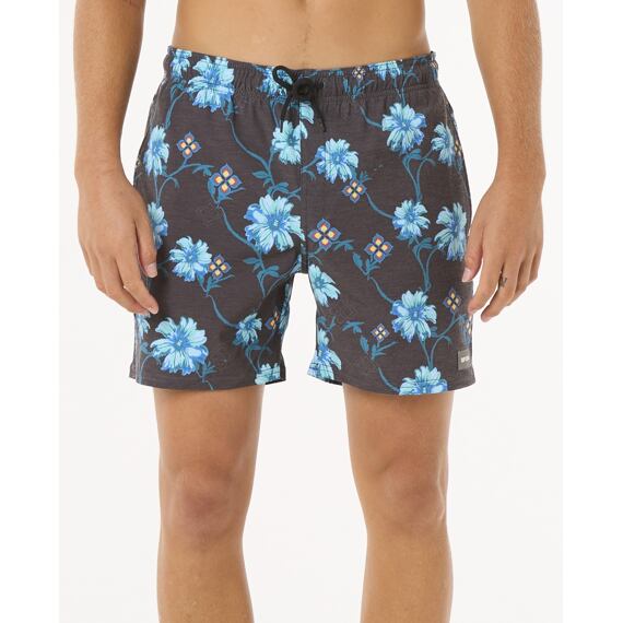 Plavky Rip Curl SURF REVIVAL FLORAL VOLLEY Black