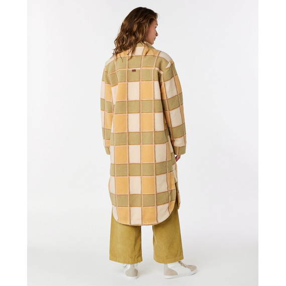 Bunda Rip Curl LONG LINE CHECK JACKET Khaki 
