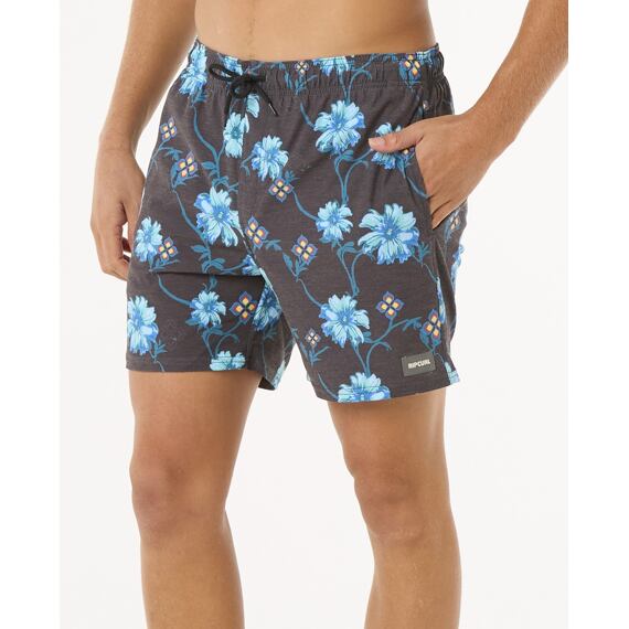 Plavky Rip Curl SURF REVIVAL FLORAL VOLLEY Black