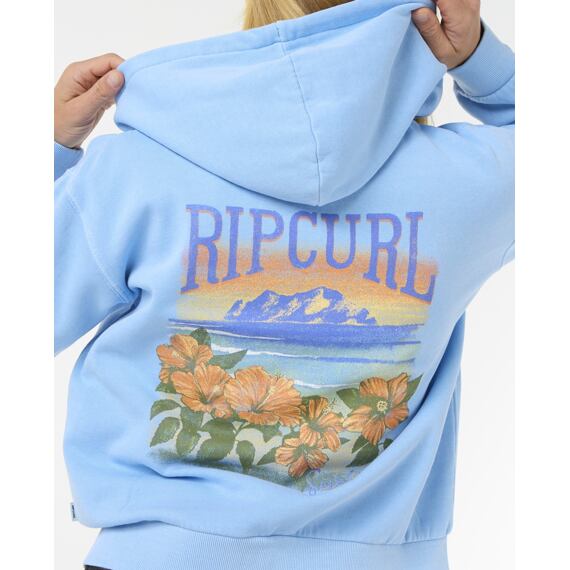 Mikina Rip Curl LA JOYA RELAXED ZIP THRU Mid Blue