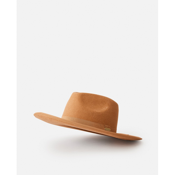 Klobouk Rip Curl VALLEY WIDE BRIM WOOL FELT Light Brown 