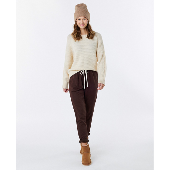 Kalhoty Rip Curl SANTANDER RELAX PANT Dark Brown 