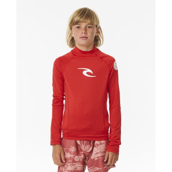 Lykra Rip Curl BRAND WAVE UPF L/S-BOY Red