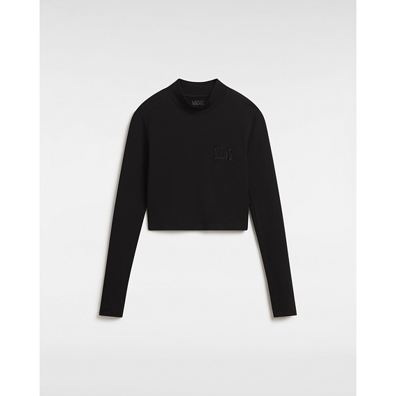 Tričko Vans MINI MOCK NECK LS Program Black