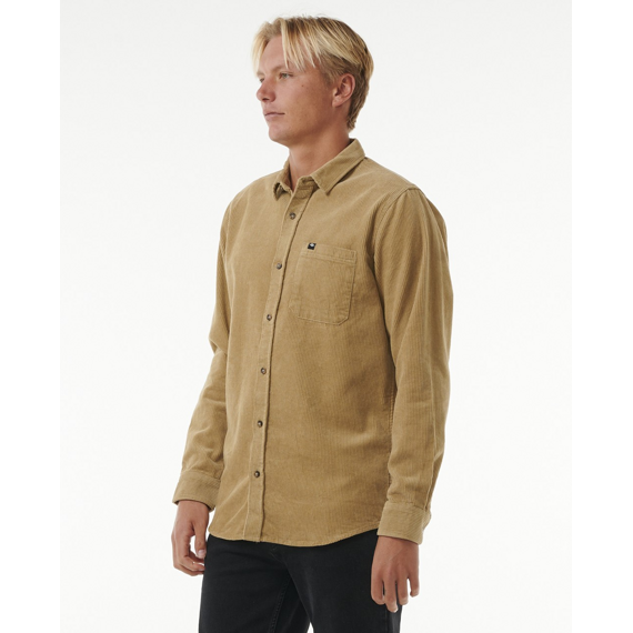 Košile Rip Curl CLASSIC SURF CORD L/S SHIRT Dark Khaki