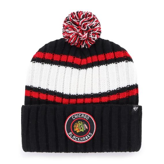 Zimní čepice 47 Brand NHL CHICAGO BLACKHAWKS PLATEAU ’47 Black