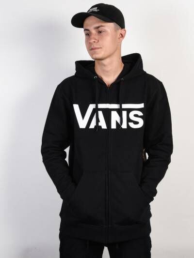 Mikina Vans VANS CLASSIC ZIP HOODIE II Black/White