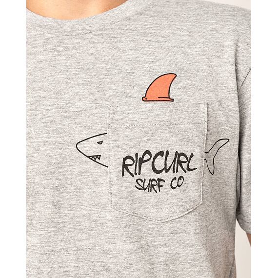 Tričko Rip Curl WHAT'S IN MY POCKET SS TEE Grey Marle