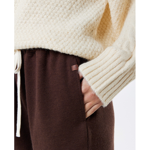 Kalhoty Rip Curl SANTANDER RELAX PANT Dark Brown 