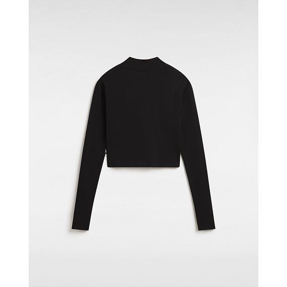 Tričko Vans MINI MOCK NECK LS Program Black